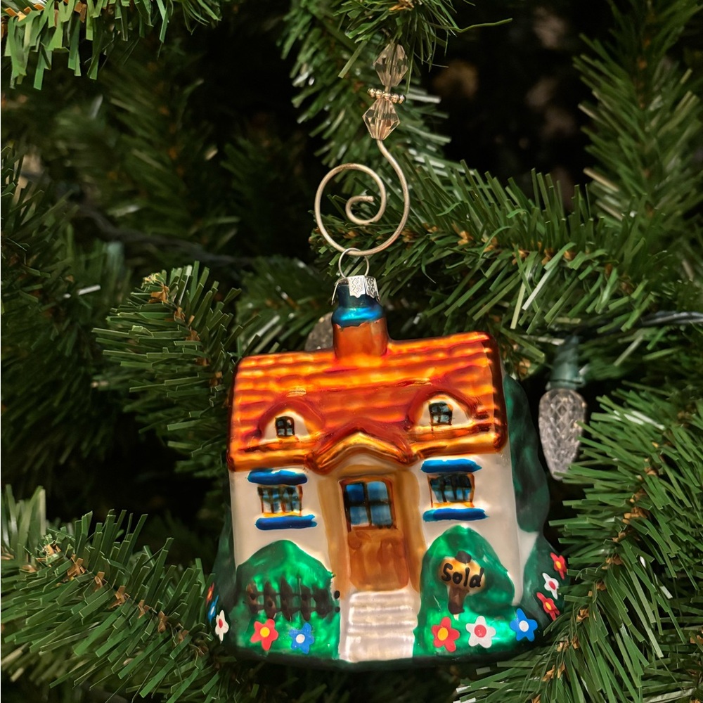 Charming Holiday House Ornament - Multicolor